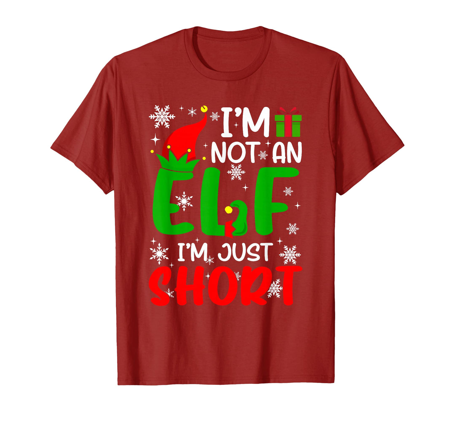 Im Not an Elf Just Short Funny Christmas Humor Joke ELF Meme T-Shirt