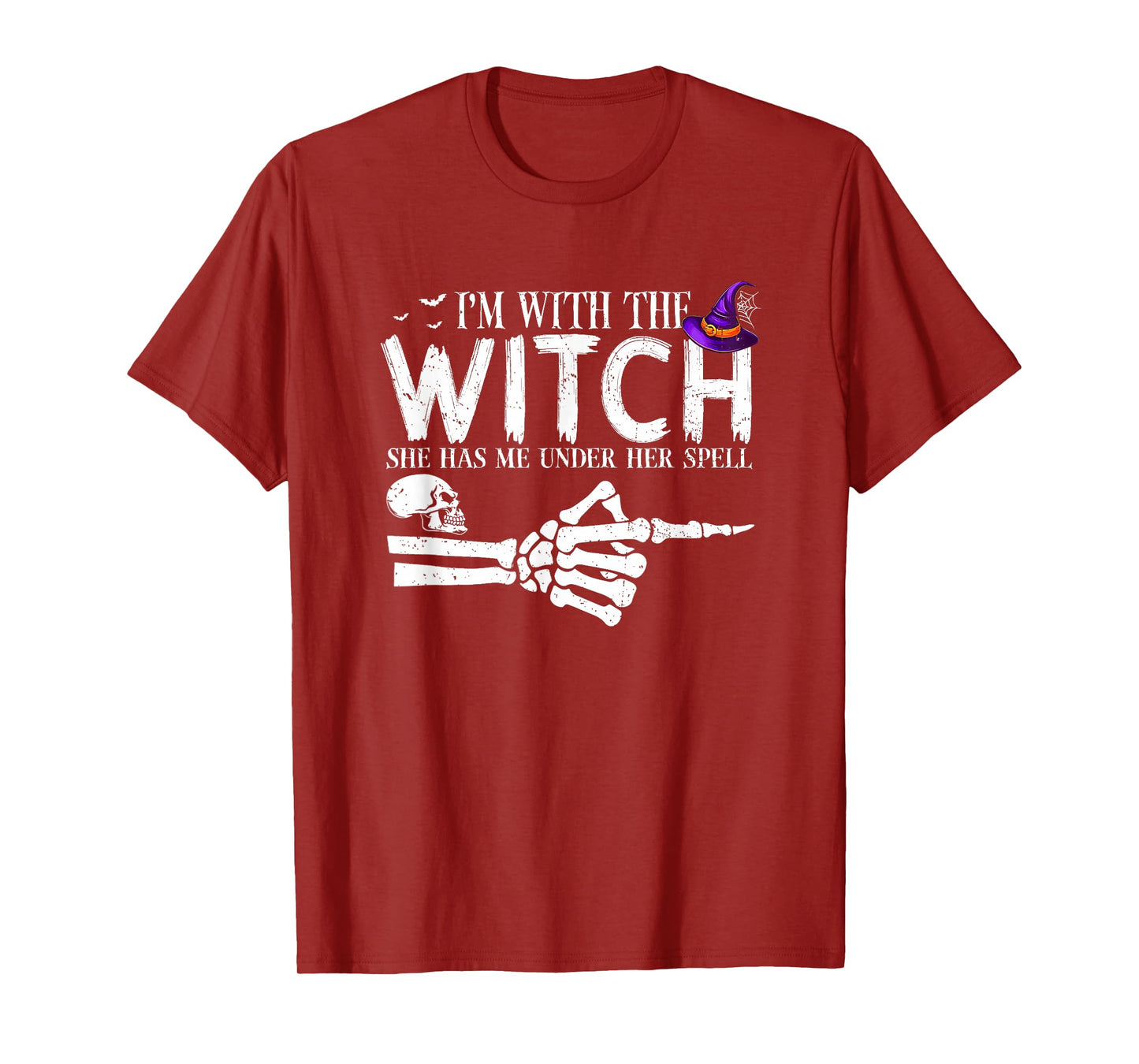 I'm with The Witch Funny Halloween Couple Costume Party T-Shirt