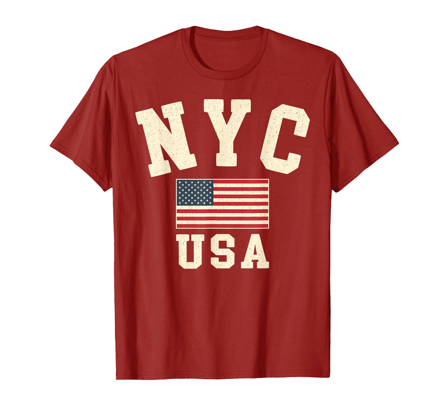 Vintage NYC USA American Flag New York City Souvenir Retro T-Shirt