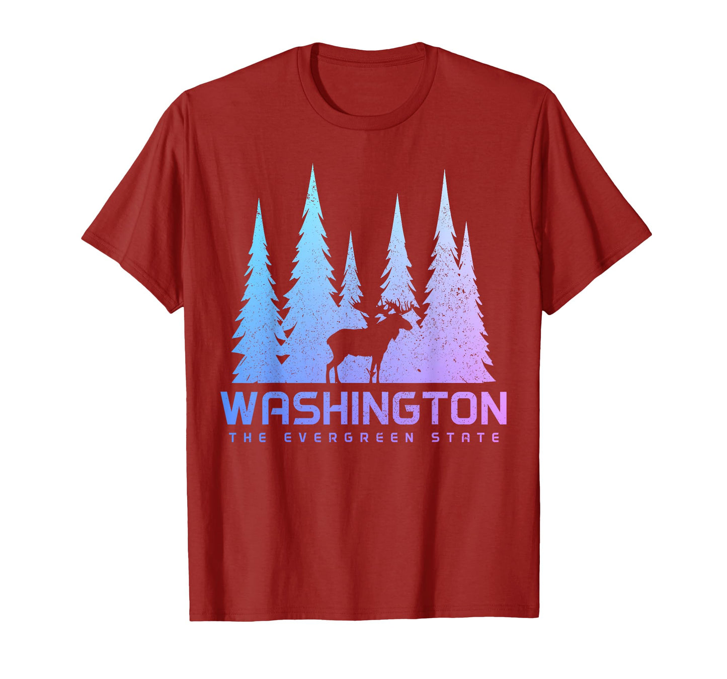 Washington The Evergreen State Moose Nature Lover T-Shirt