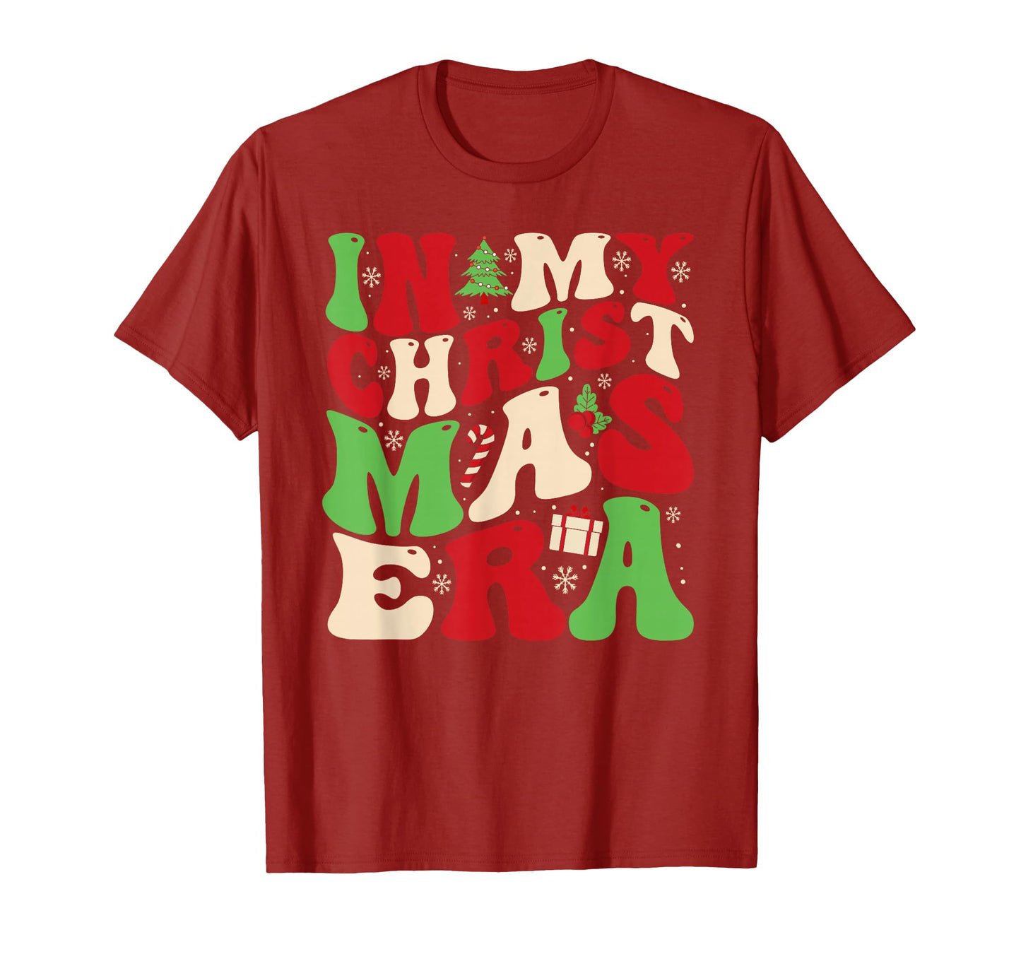in My Christmas Era Groovy Christmas Holiday Xmas Pajamas T-Shirt