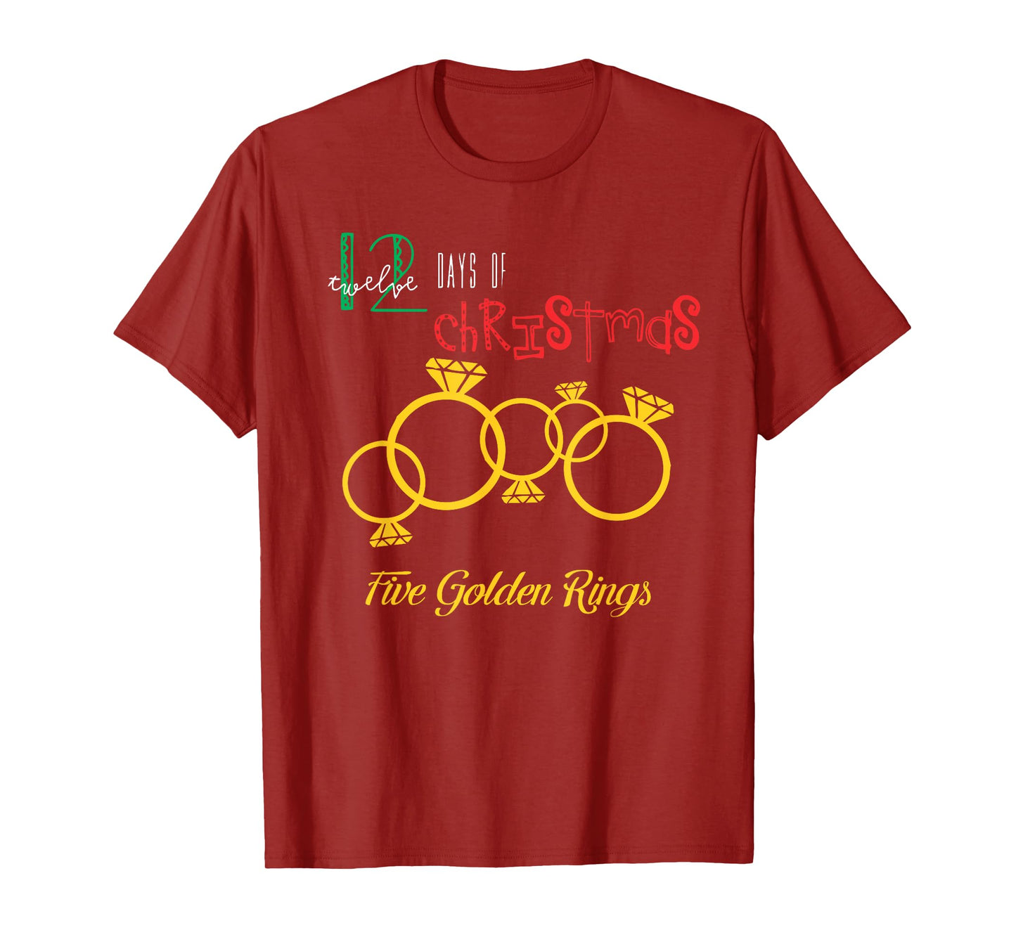 Five Golden Rings T-Shirt Popular Holidays Gift Idea T-Shirt