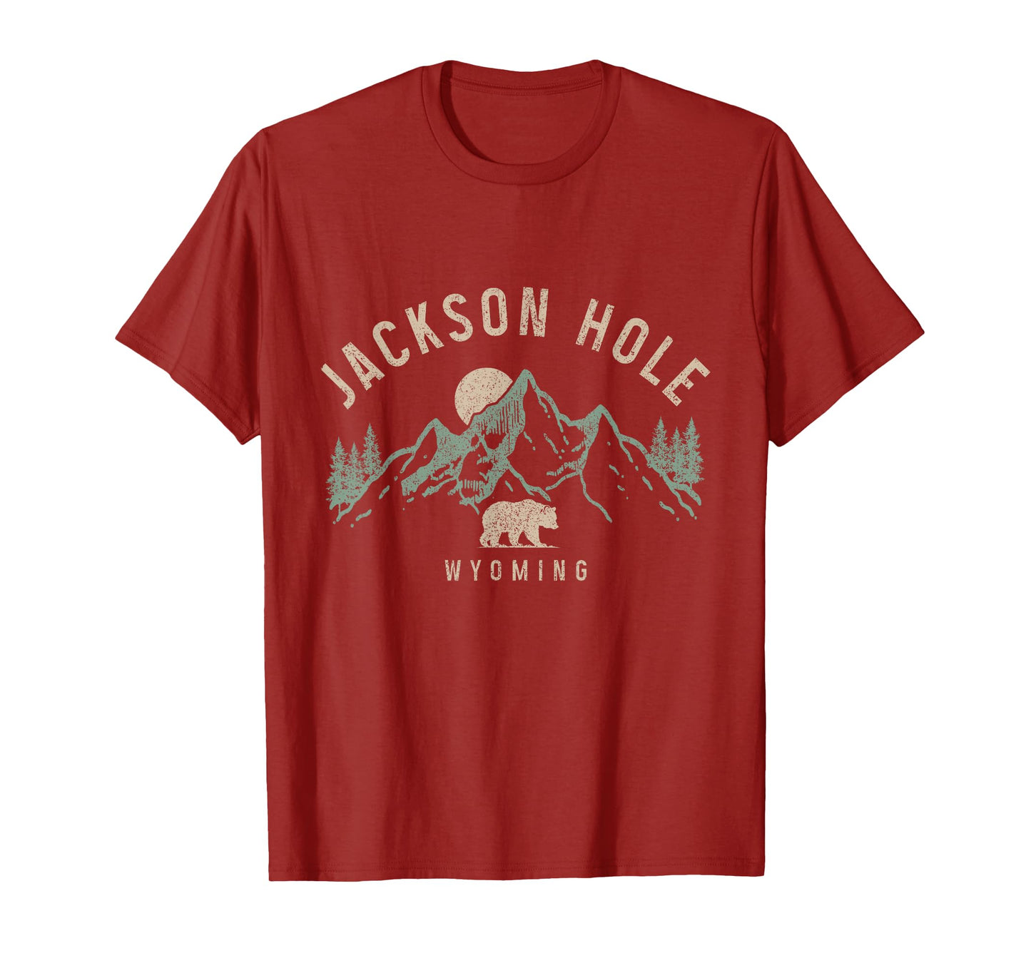 Jackson Hole Wyoming Mountains Bear Nature Lover Vintage T-Shirt