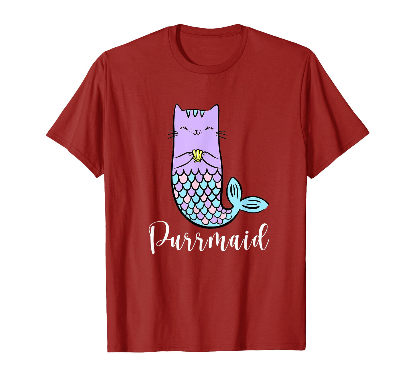 Funny Cute Purrmaid - Mermaid Cat - Meowmaid - Womens Girls T-Shirt