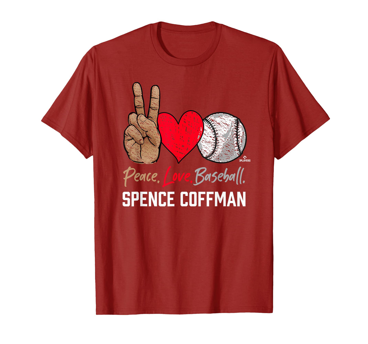 Peace Love Spence Coffman Prospect Baseball Fan Gear T-Shirt
