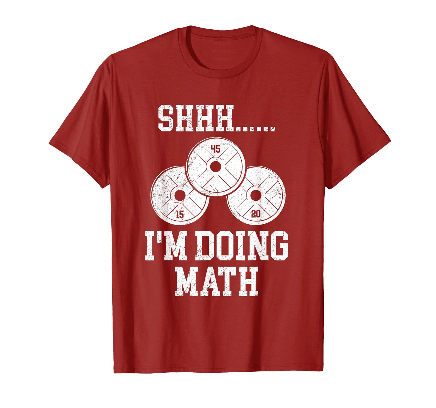 Shhh I'm Doing Math Funny Gym Powerlifting Squat Lifting T-Shirt