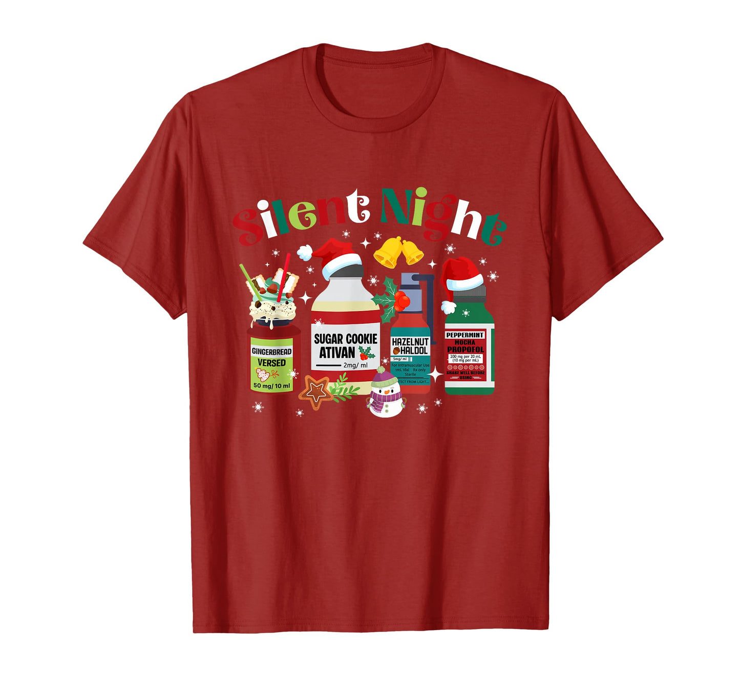 Retro Propofol Nurse Medical Christmas ICU RN ER Nurse Scrub T-Shirt