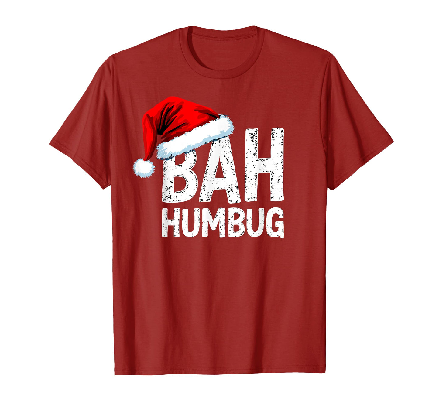 Vintage Bah Humbug Christmas Santa Funny Xmas Party Tee T-Shirt