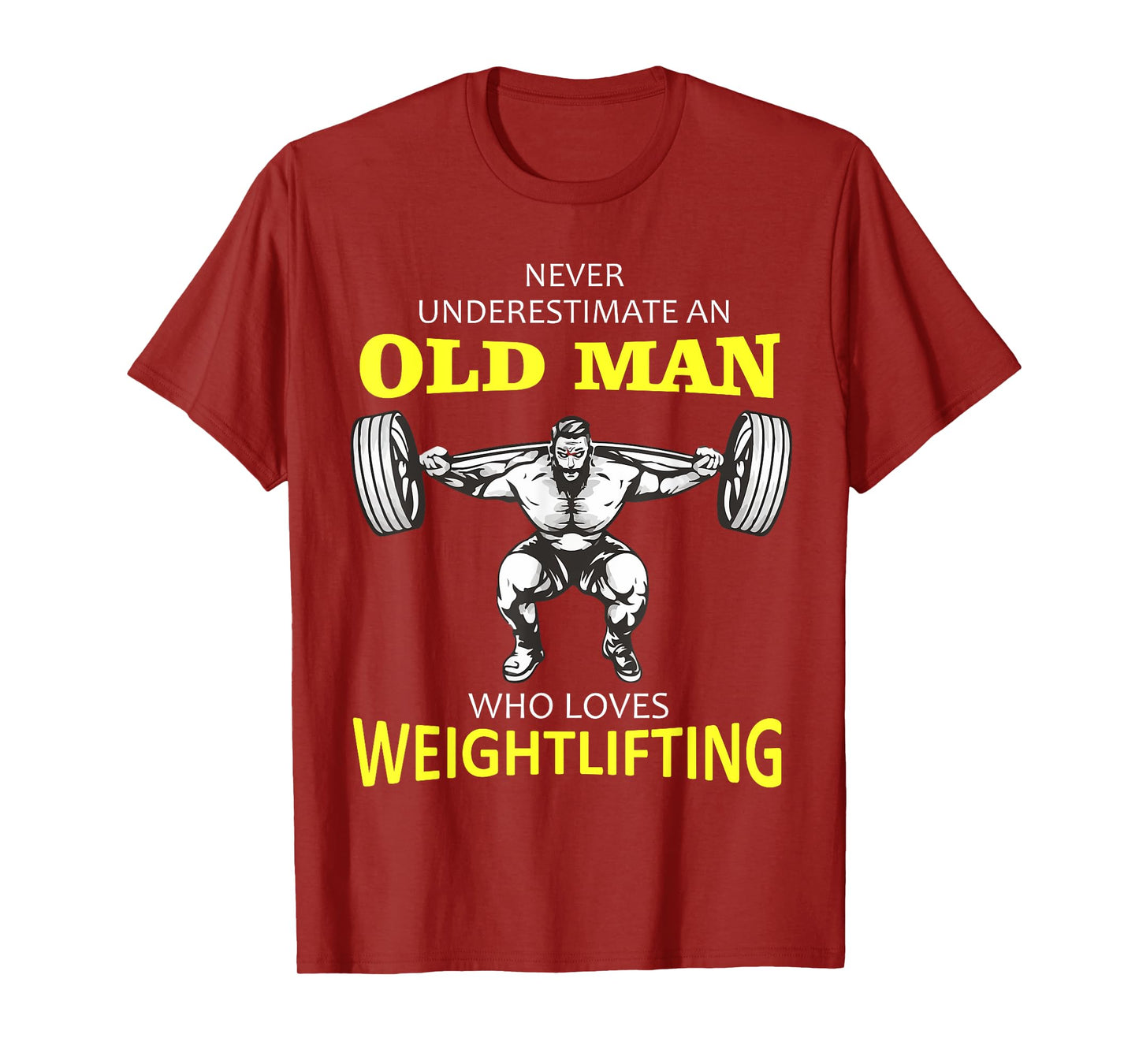 Old Man Weightlifting T-Shirt