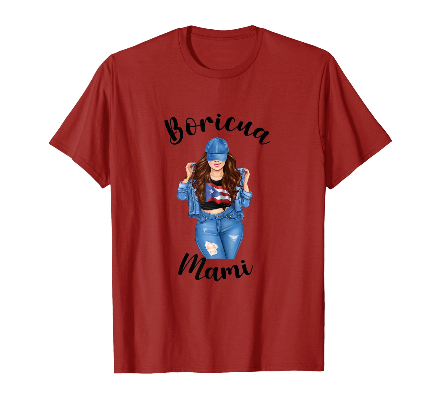 Womens Boricua Mami Puerto Rican Pride Proud FLag Patriotic Women T-Shirt