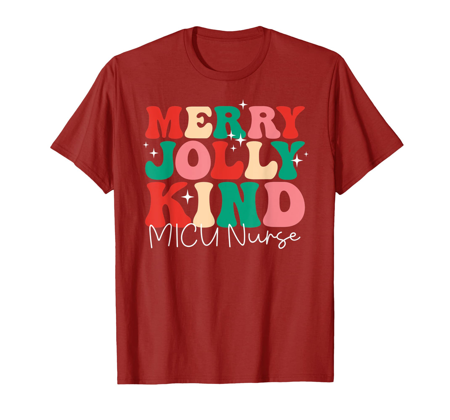 One Jolly Retro Christmas Matching MICU T-Shirt