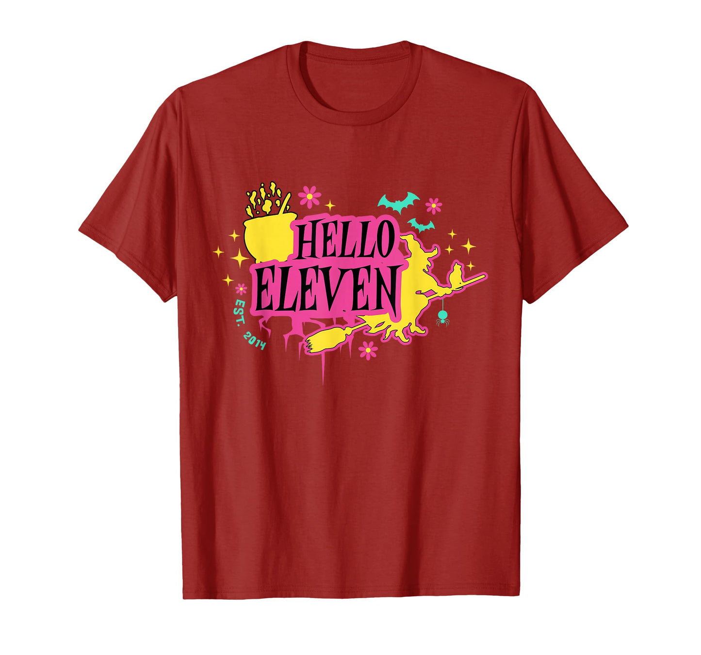Happy 11th Birthday Hello Eleven Witch Est 2014 Halloween T-Shirt