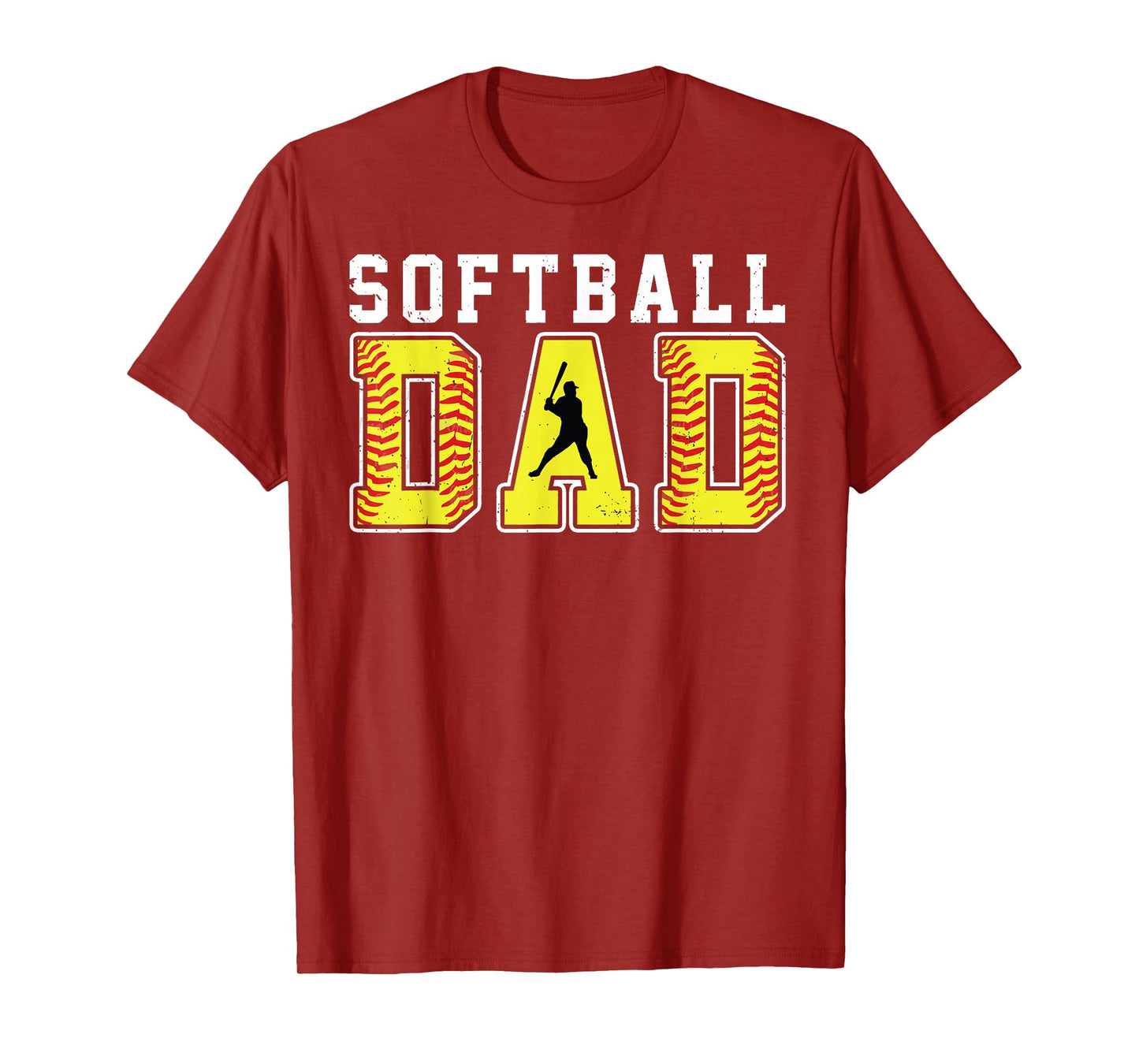 Vintage Softball Dad Retro Softball Daddy Game Day Family T-Shirt