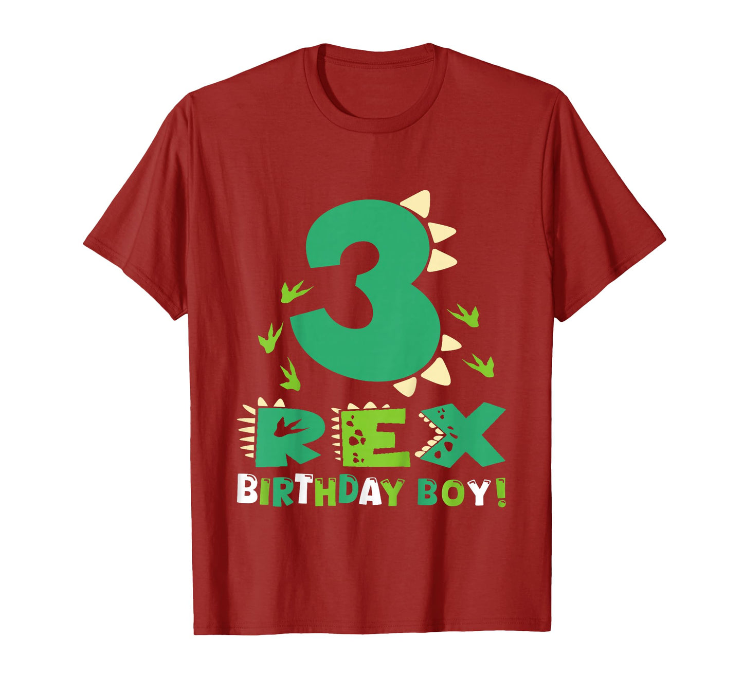 Kids Three Rex 3rd Birthday Third Dinosaur 3 Year Old Bday Boy T-Shirt