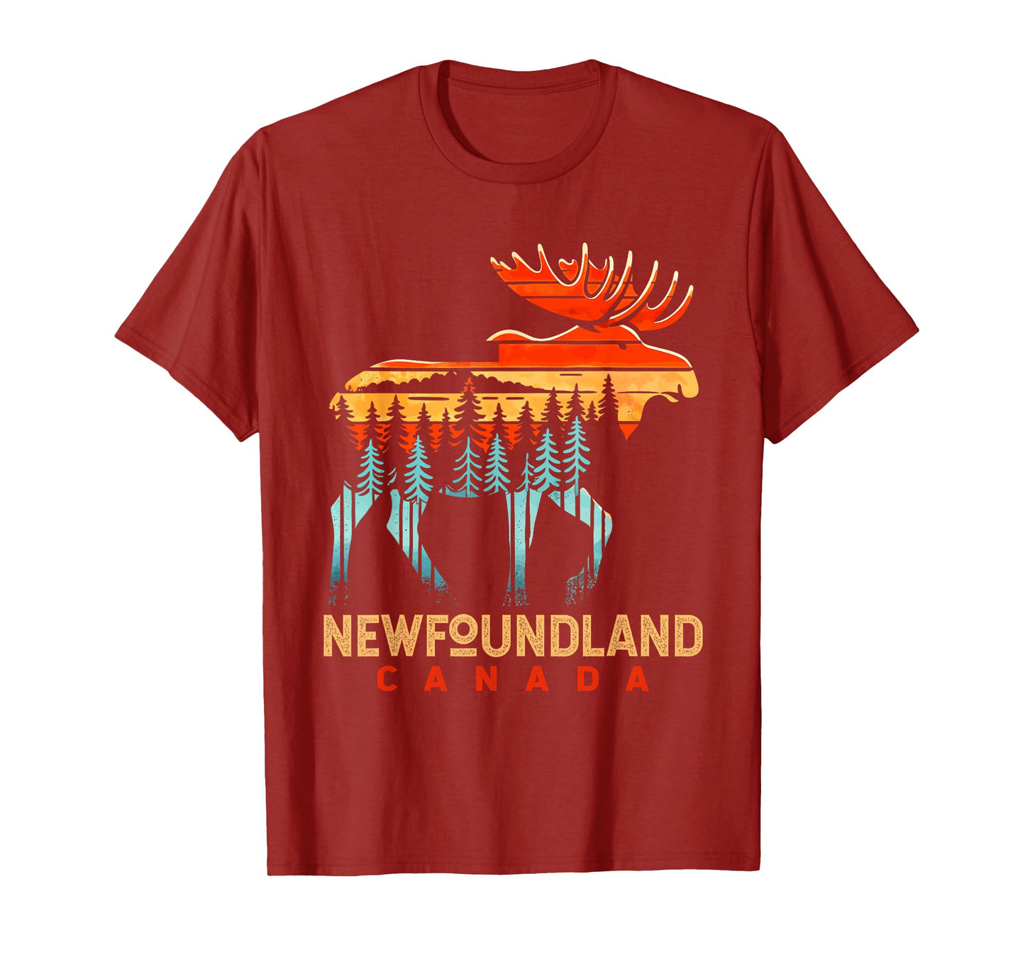 Newfoundland Canada Shirt Vintage Retro Canadian Pride Moose T-Shirt