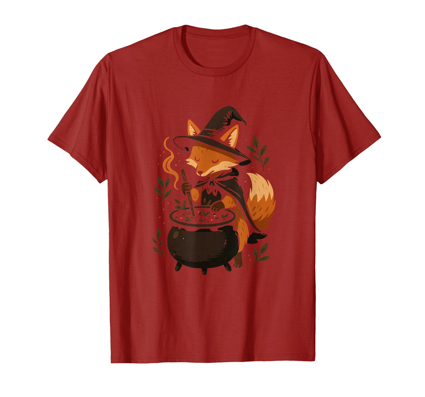 Witch Fox Stirring Cauldron T-Shirt