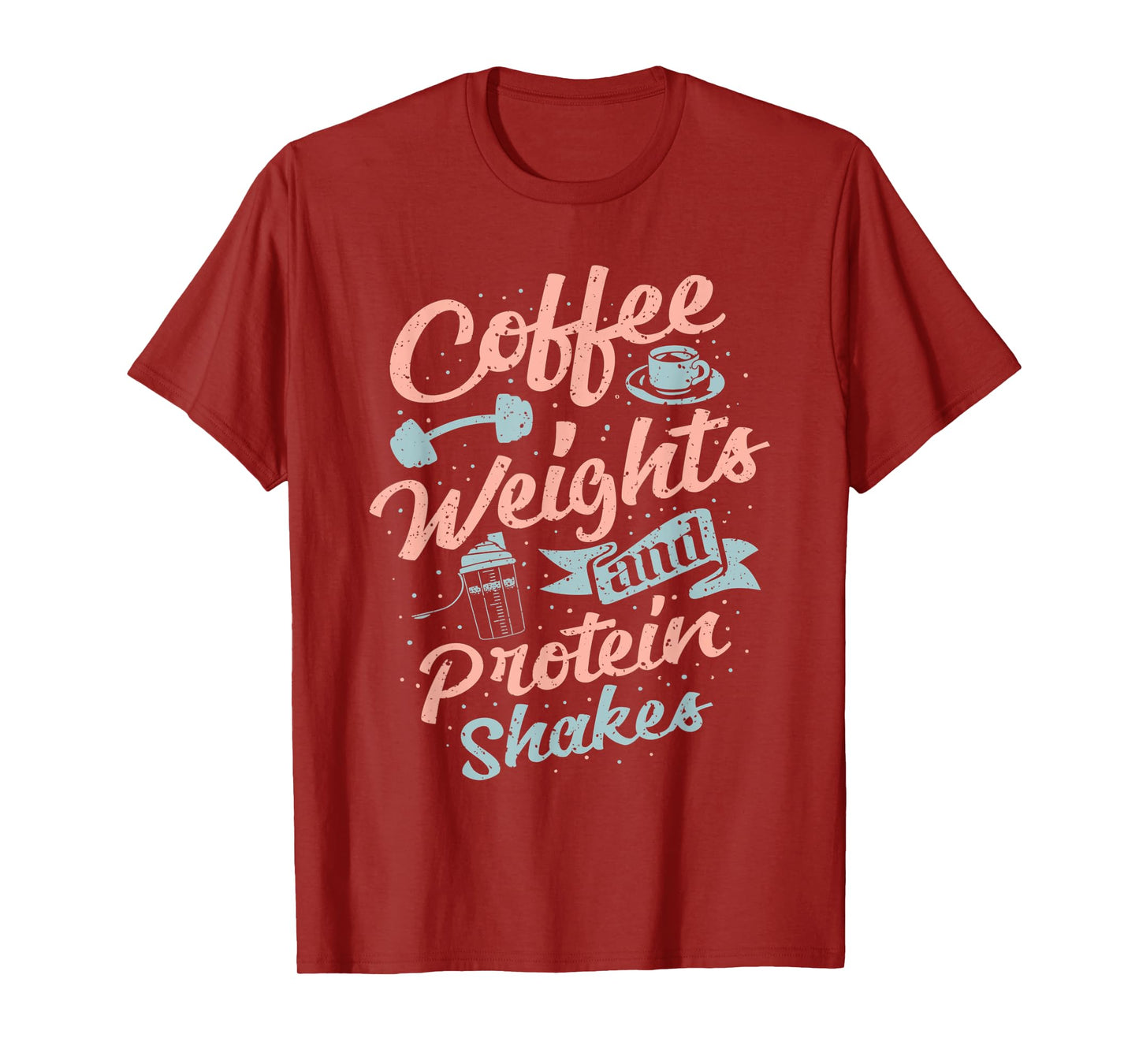 Coffee Weights And Protein Shakes Bodybuilding Bodybuilder T-Shirt
