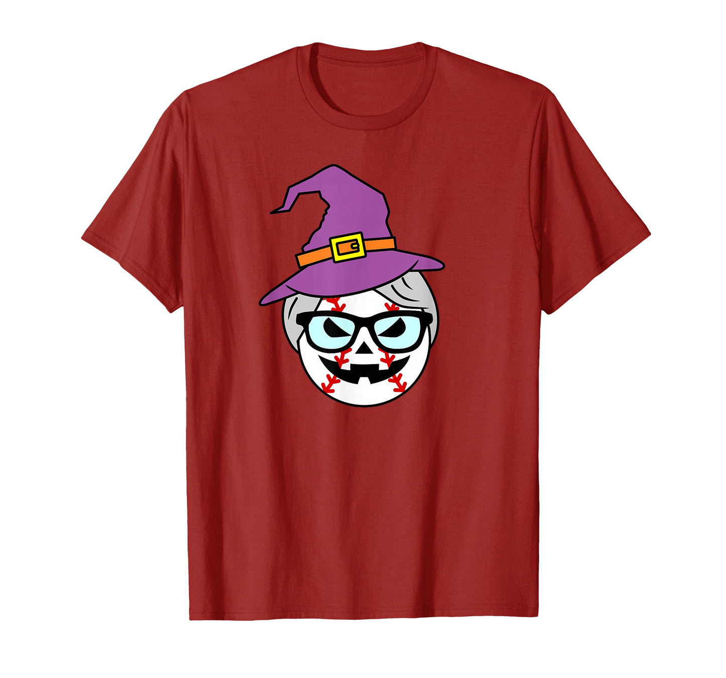 Halloween Ballsnatcher Baseball Witch Hat Funny T-Shirt