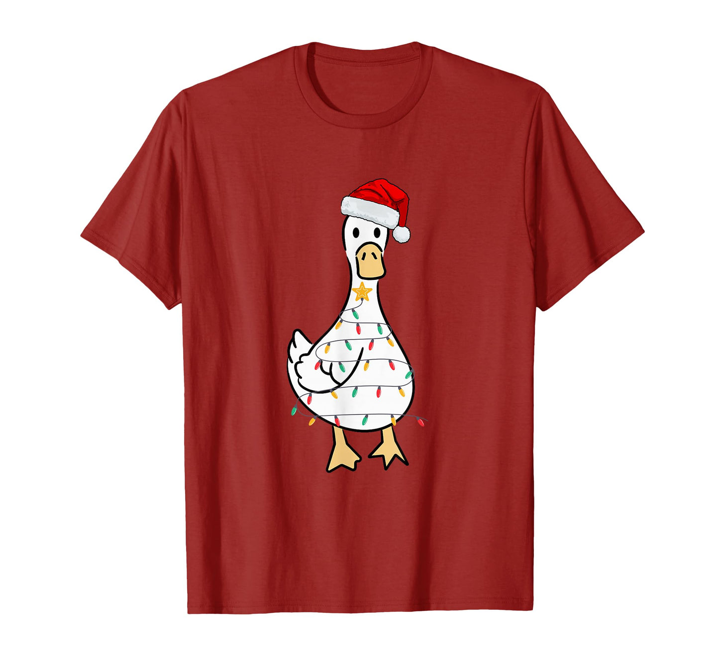 Silly Christmas Goose Lighted Up T-Shirt