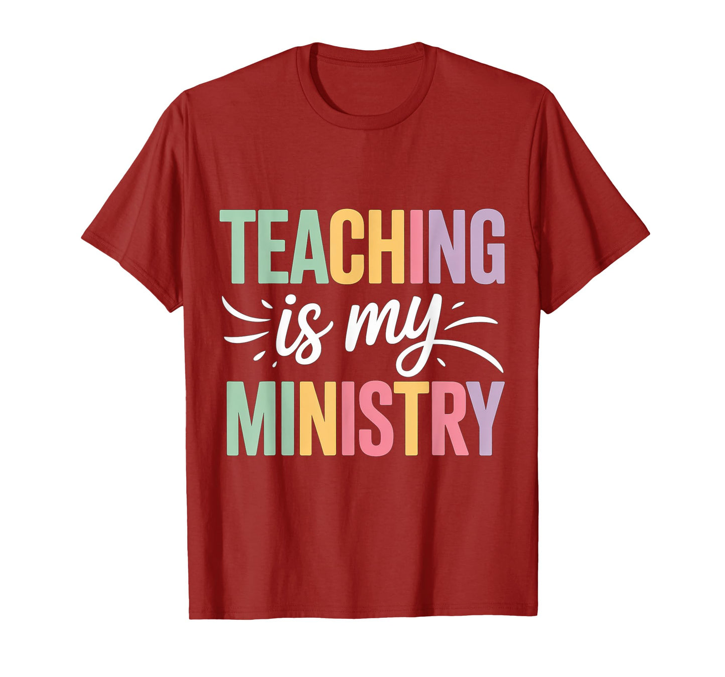 Teaching is My Ministry Flower Jesus Christian Teacher T-Shirt