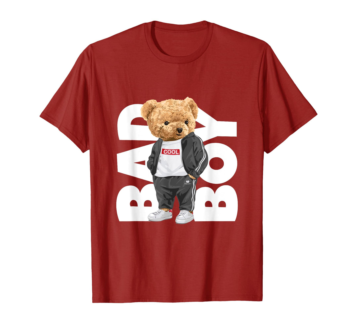 Bad Boy Tee Shirt, Funny Teddy Bear Graphic Design Style Fun T-Shirt