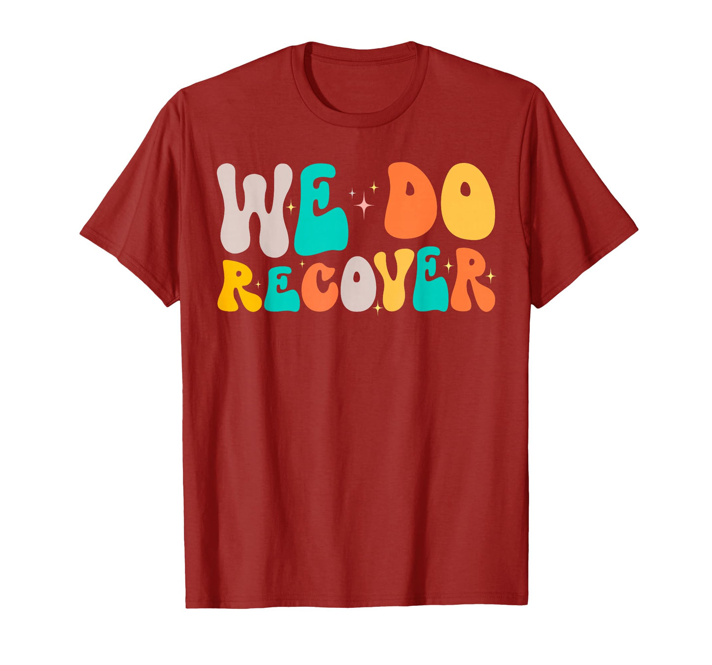 Vintage Retro Addiction Recovery Awareness We Do Recover T-Shirt, Small, Black
