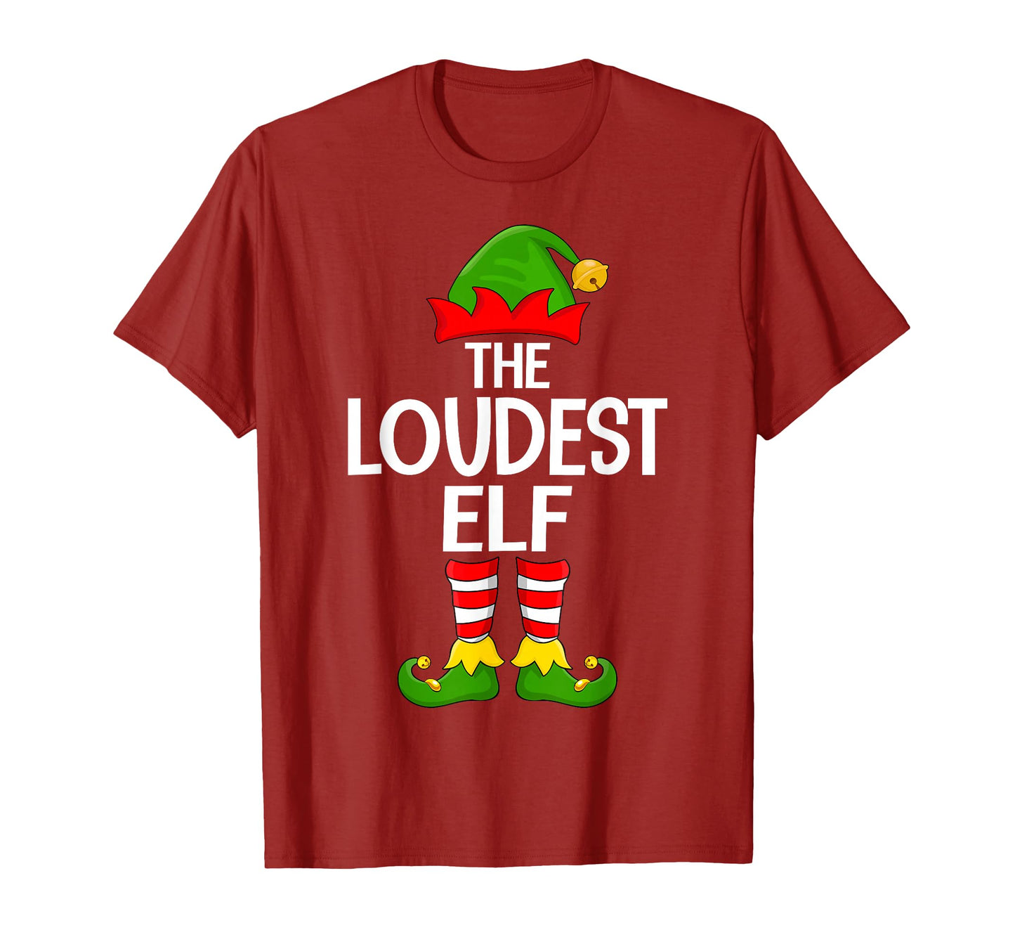 Loudest Elf Xmas Matching Family Elf Squad Christmas T-Shirt