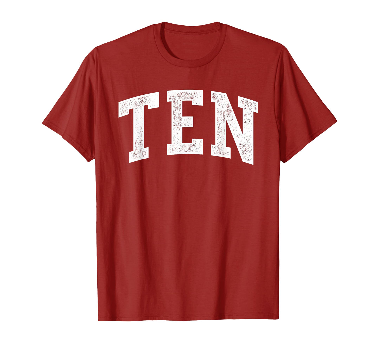 Ten Minimalist 10th Birthday Design 10-Year-Old T-Shirt