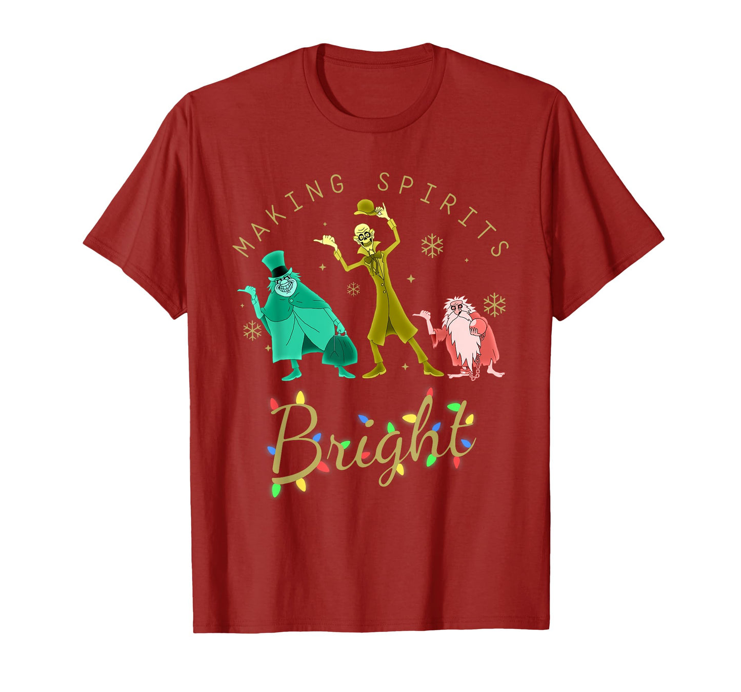 Making Spirits Bright Christmas Retro Groovy Christmas Ghost T-Shirt
