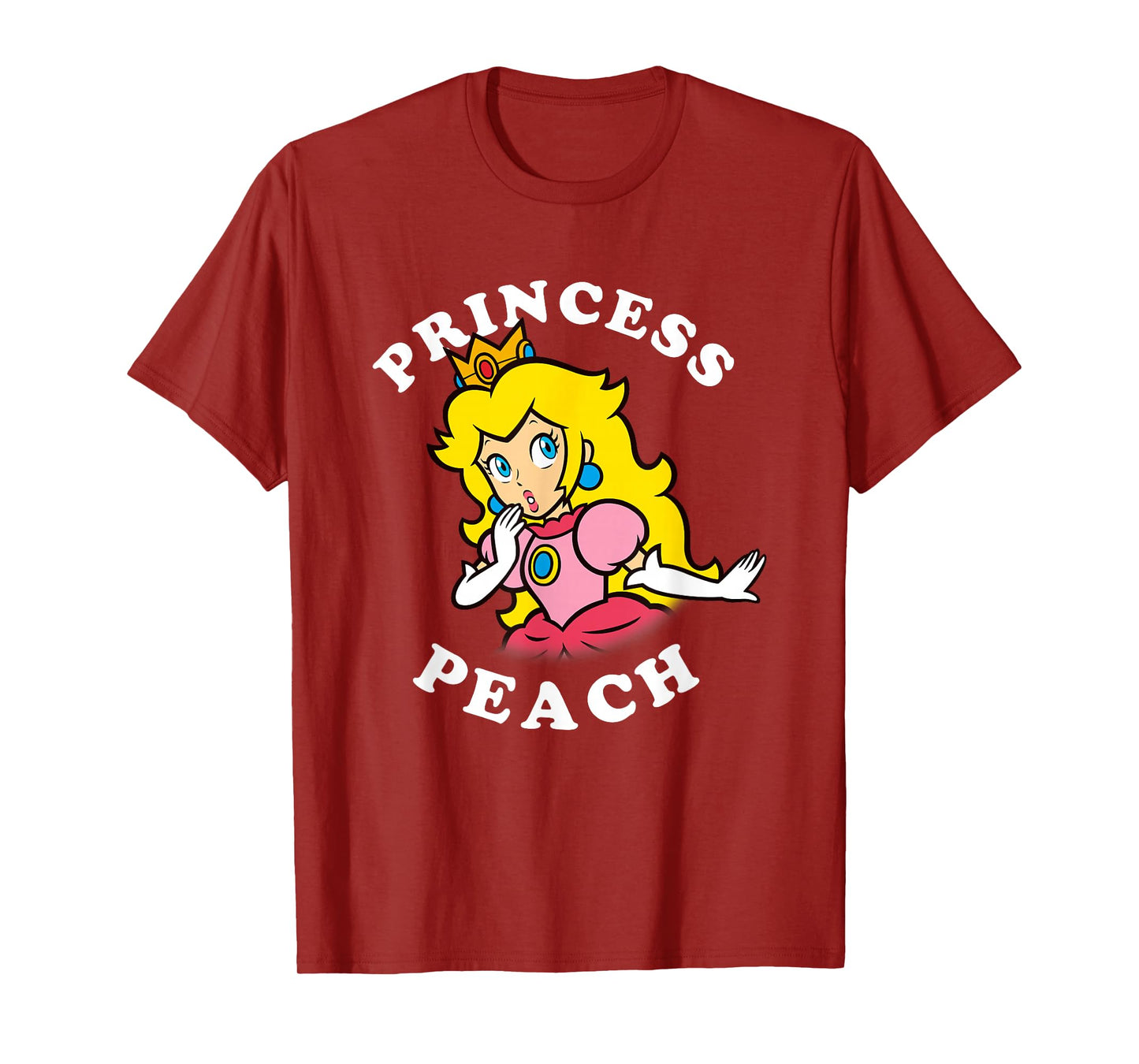 Super Mario Princess Peach Big Character Portrait Simple T-Shirt