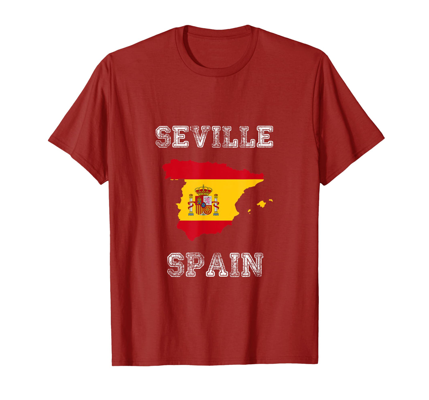 Retro Seville Spain Distressed Spain Flag T-Shirt