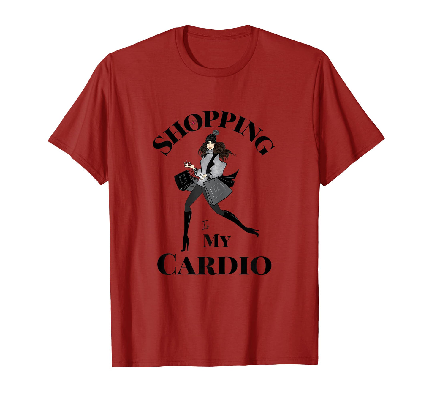 Shopping is My Cardio Fitness Gym Workout Women T-Shirt