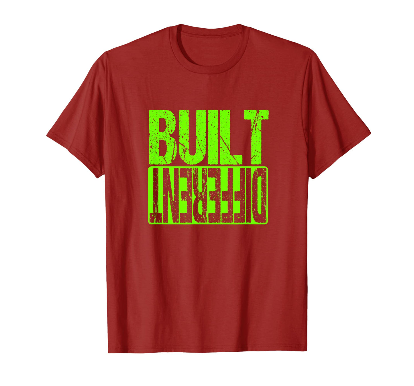 Green Built Different Green Color Graphic Green T-Shirt