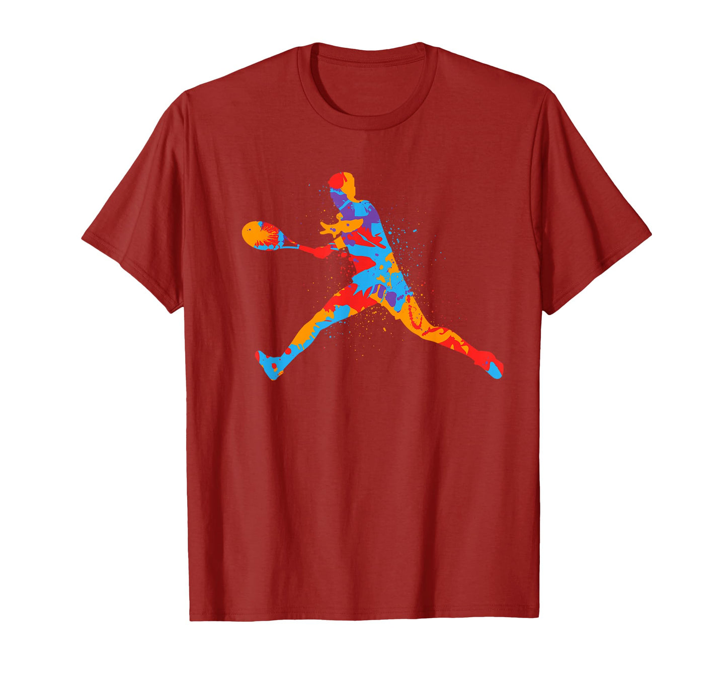 Colorful Tennis Player Men Kids Boys Tennis T-Shirt