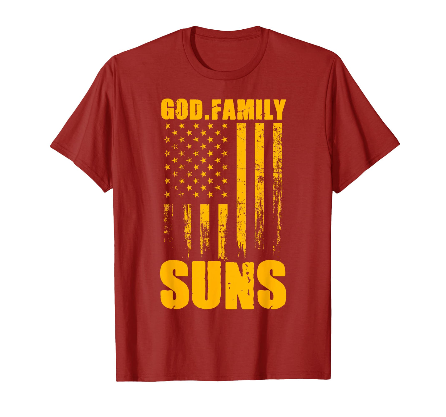 Southridge Suns God. Family. Vintage USA Flag T-Shirt