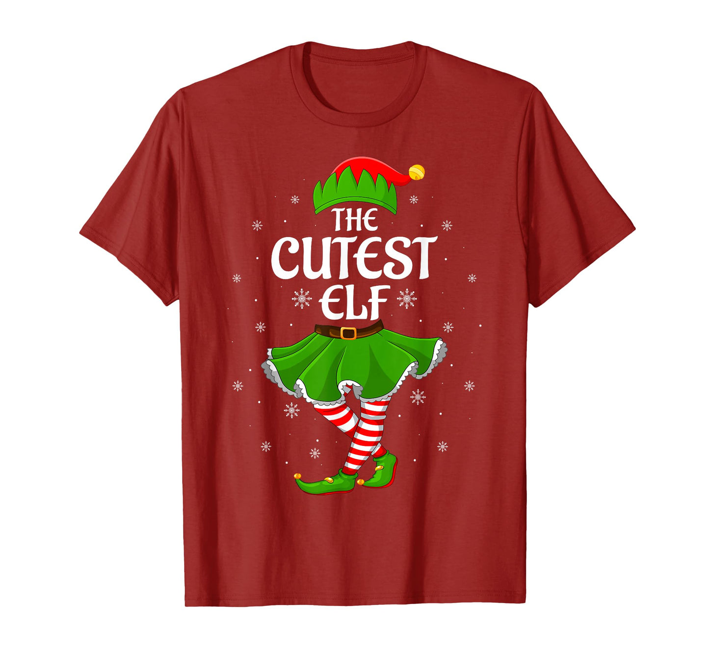 Cutest Elf Christmas Family Girls Women Elf Squad Xmas T-Shirt