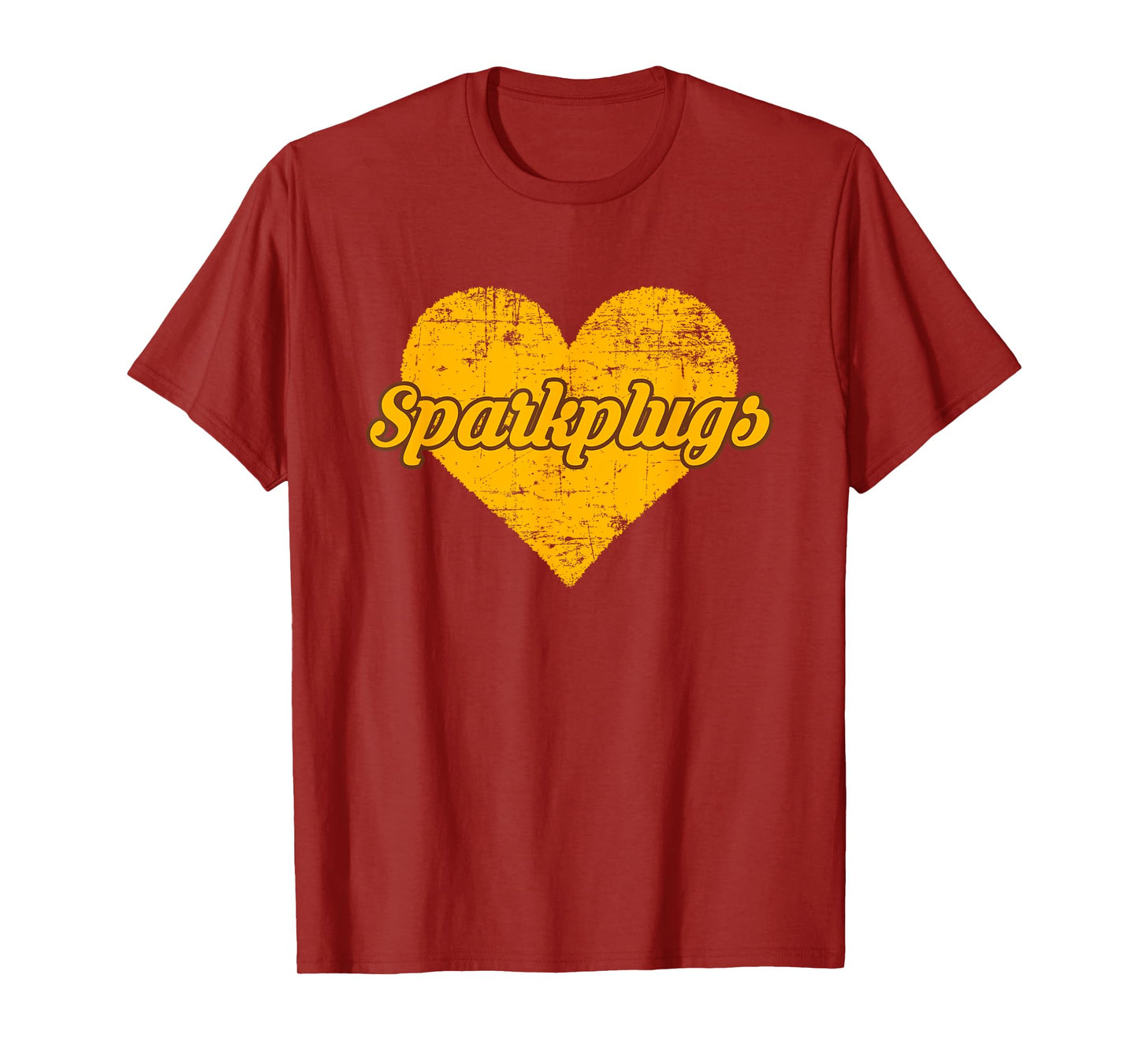 Speedway Sparkplugs Over Heart T-Shirt
