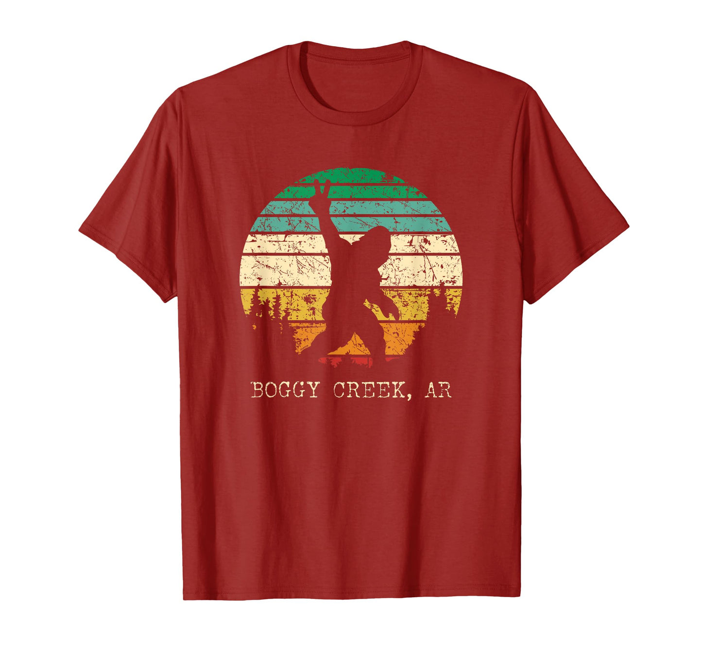 Boggy Creek AR USA Sasquatch Peace Sign Bigfoot Design T-Shirt
