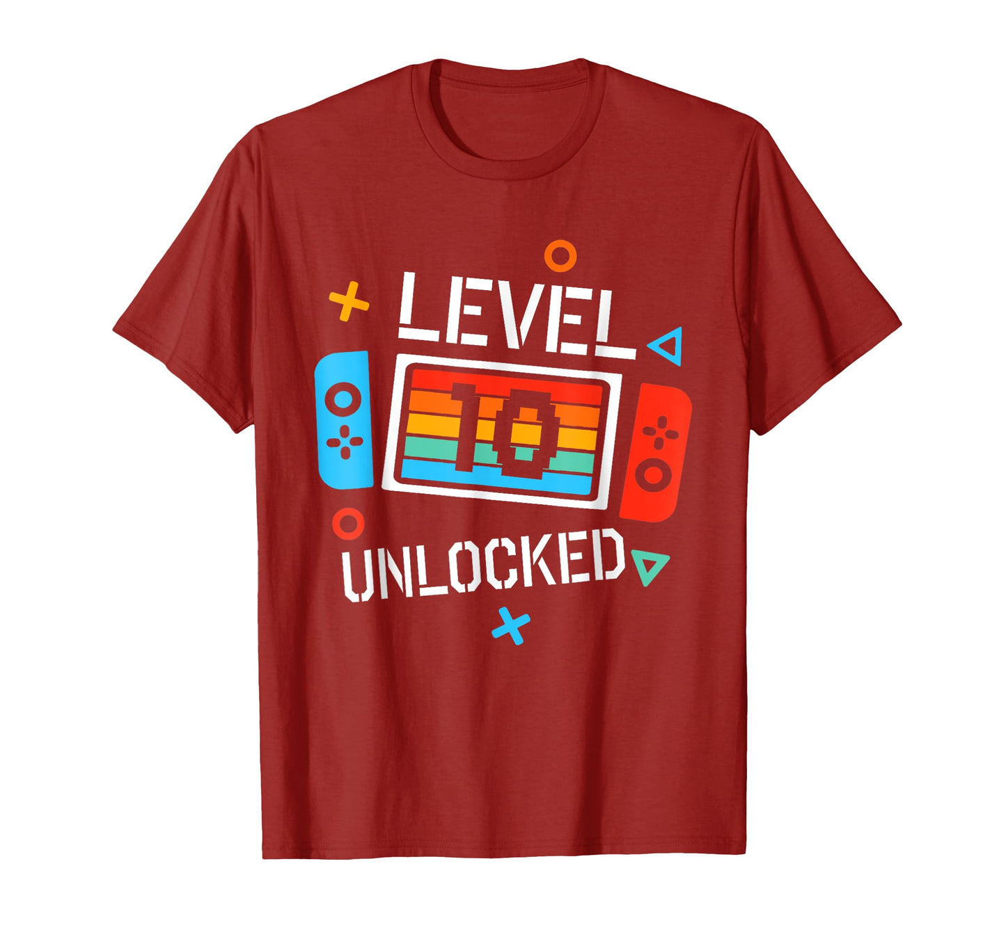 10 Year Old Level Unlocked Shirt 10th Birthday B-day T-Shirt