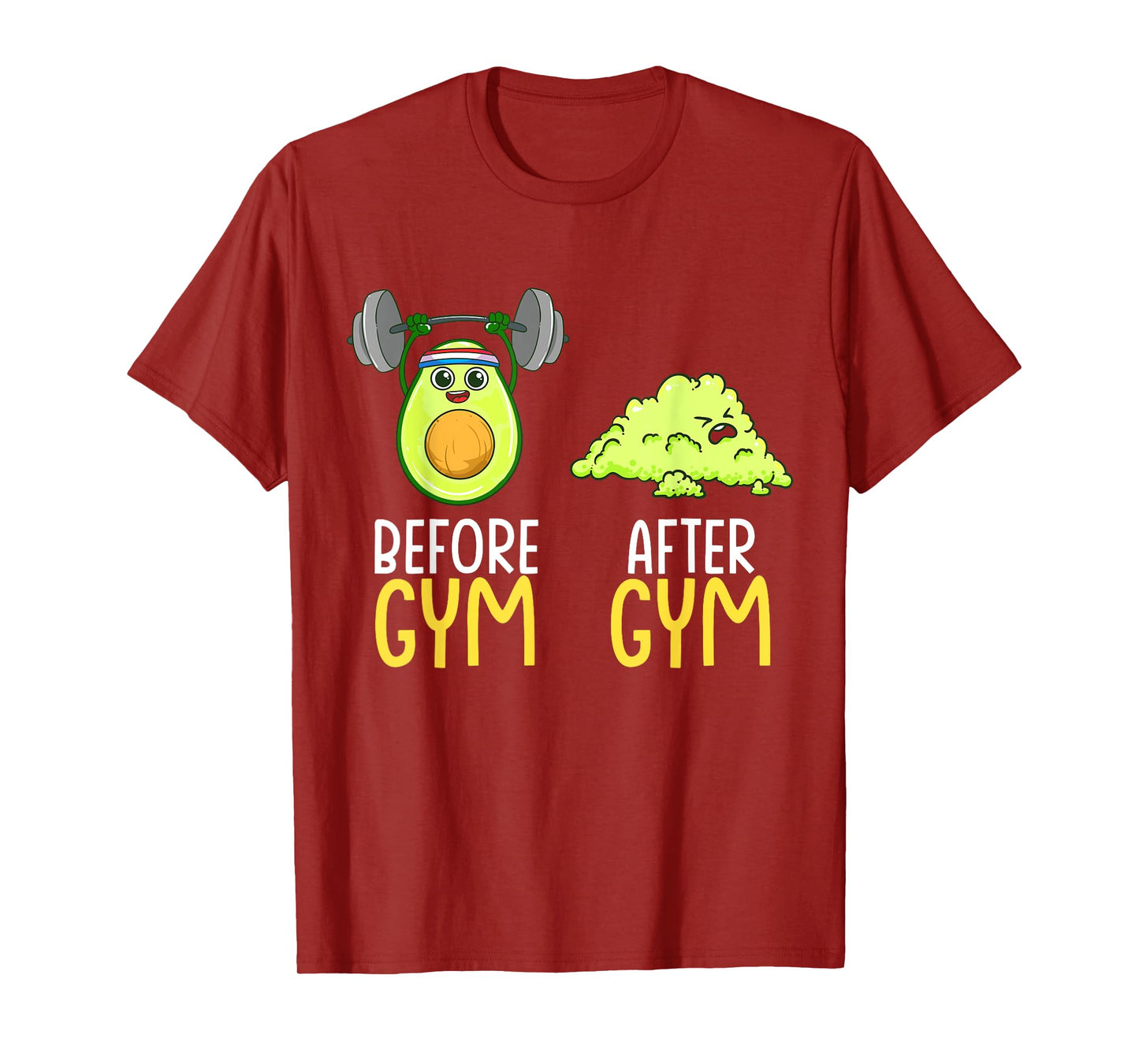 Weightlifting Avocado Guacamole Funny Gym Workout Routine T-Shirt