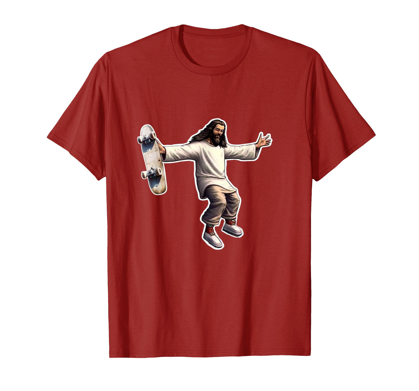 Steezus Christ Shredding Skateboard Trending Meme T-Shirt