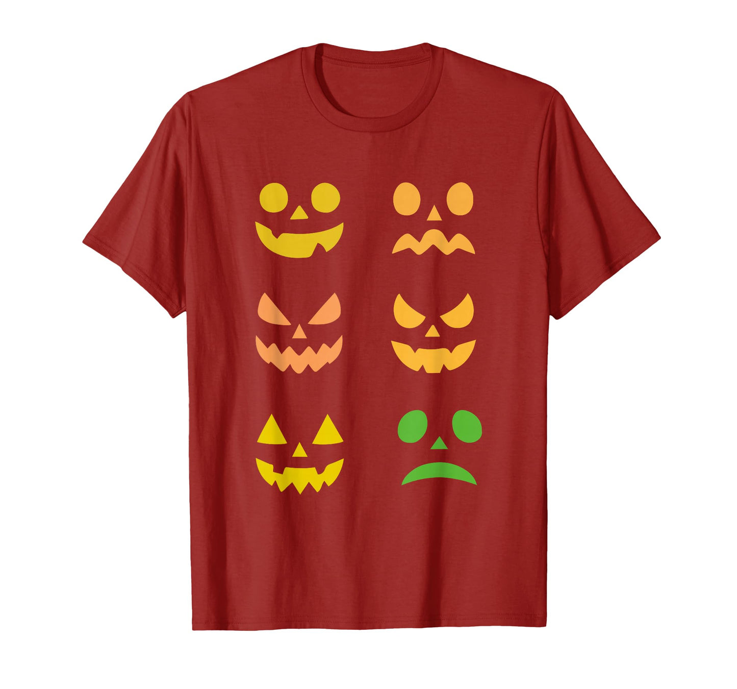 Scary Spooky Jack O Lantern Face Pumpkin Halloween Men Boys T-Shirt