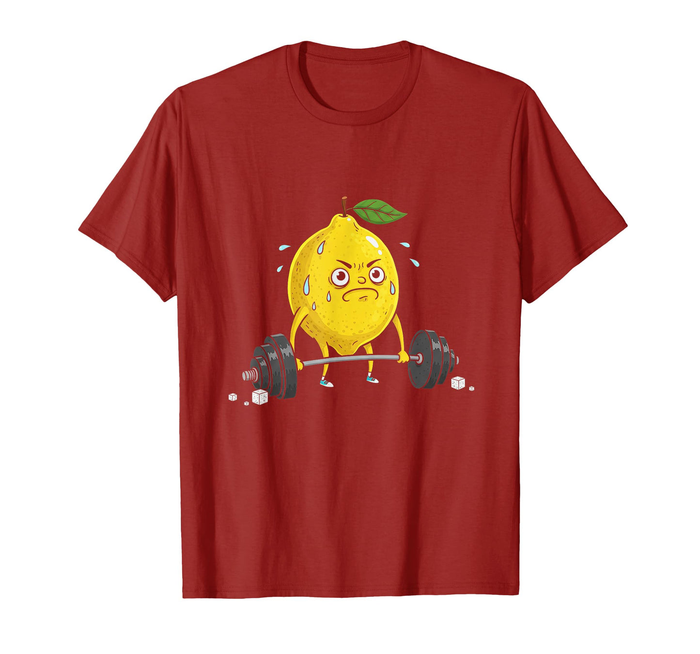 Funny Lemon Humor Fruit Gym Weightlifting Design T-Shirt