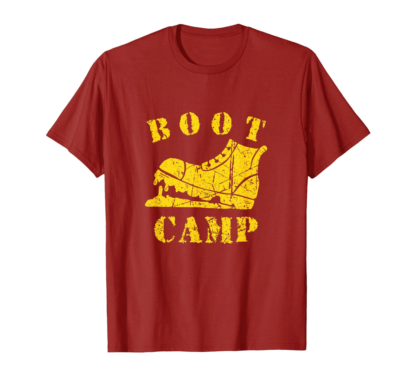 Boot Camp Military Bootcamp Fitness Workout Distressed T-Shirt