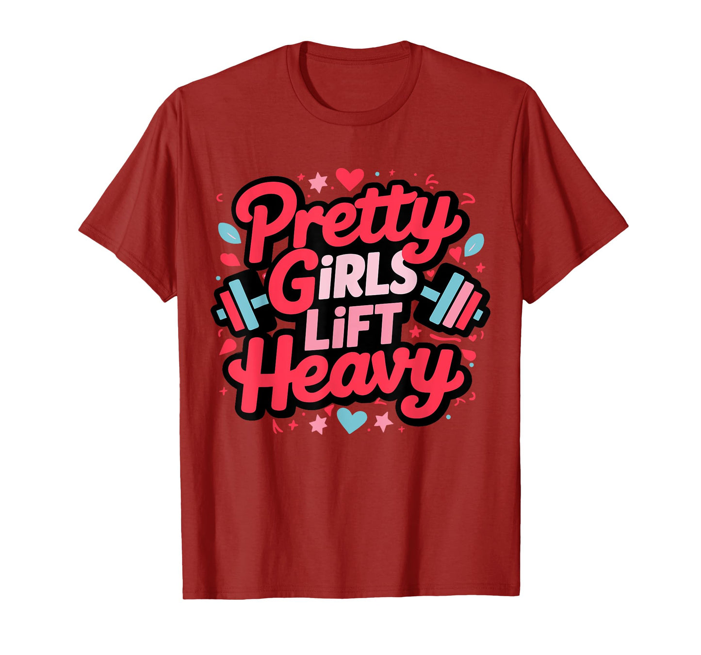 Weightlifting Fitness Gym Powerlifter Girl Pretty Girls Lift Heavy Black Women's Workout T-Shirt, Small