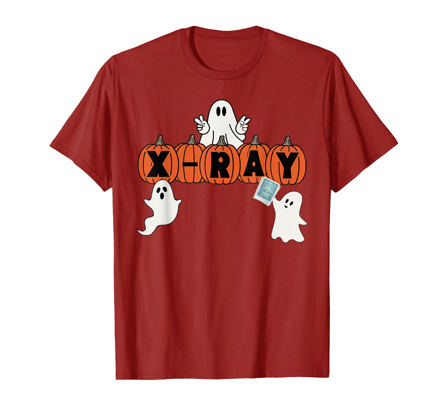 Funny X-Ray Tech Halloween Pumpkins Ghost Radiology Tech T-Shirt