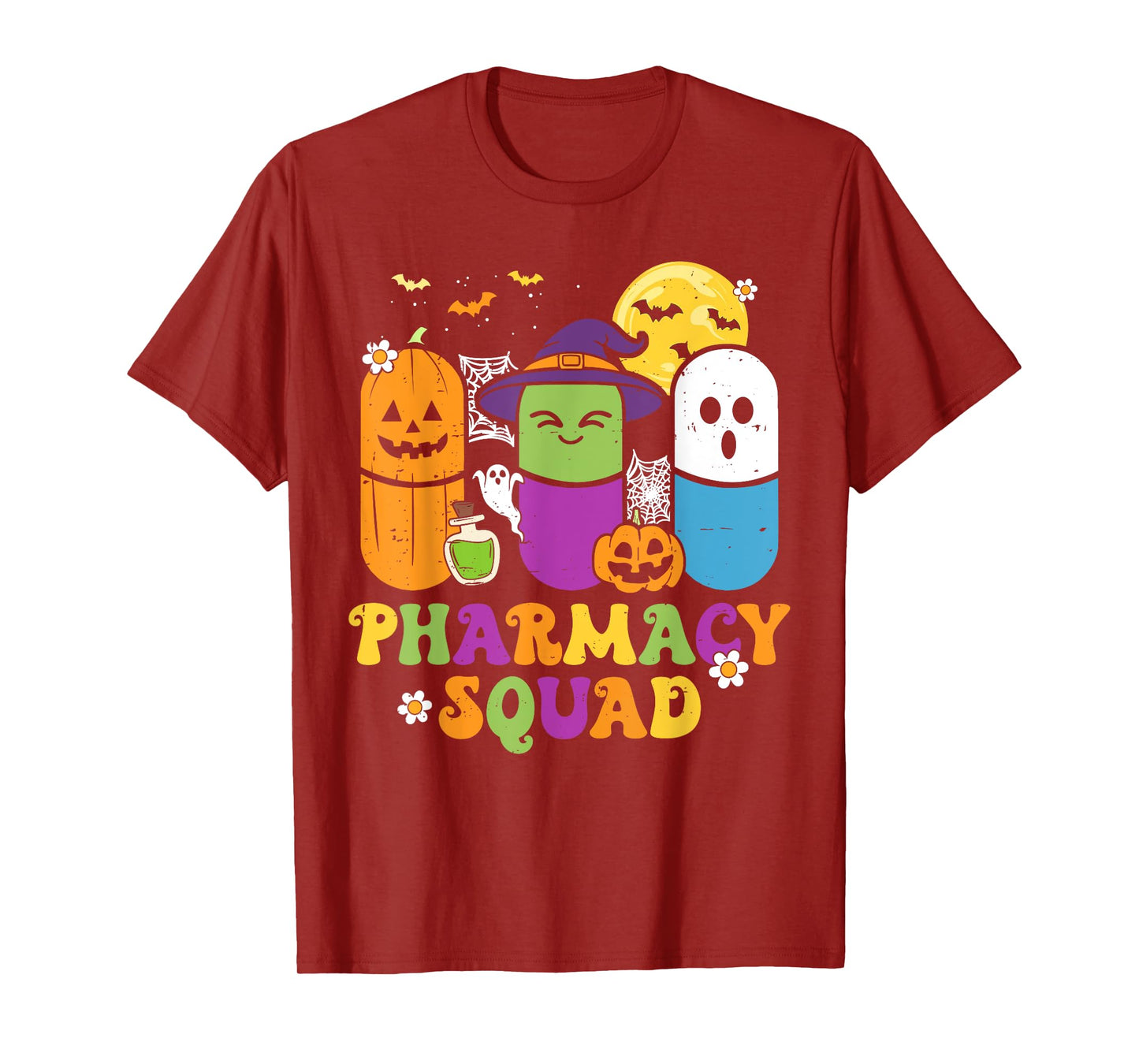 Groovy Halloween Pharmacy Squad PIlls Costume Pharmacist T-Shirt