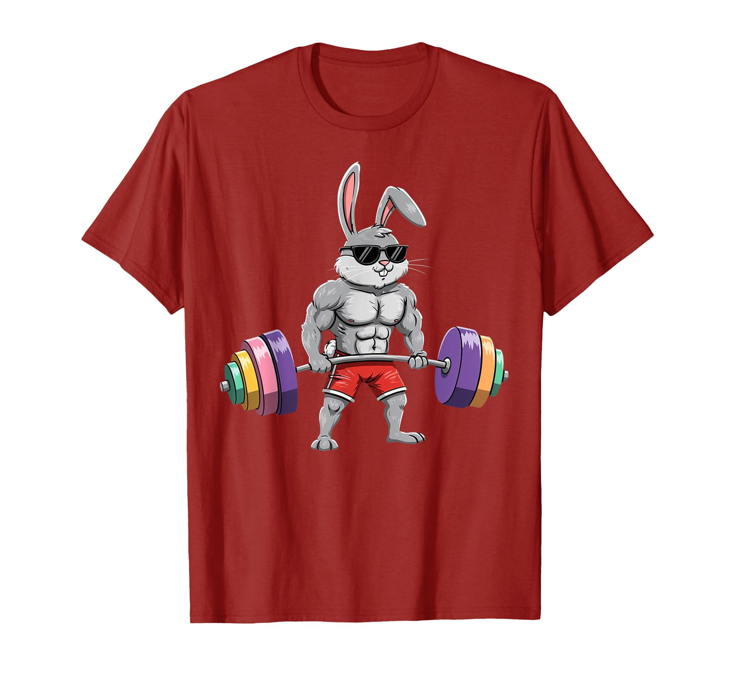 Easter Day Workout Deadlift Bunny Easter Gym Men Women T-Shirt