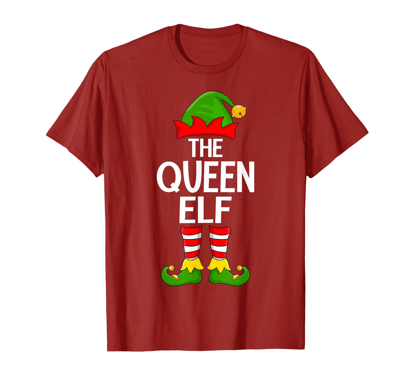 Queen Elf Xmas Matching Family Elf Squad Christmas Girls T-Shirt