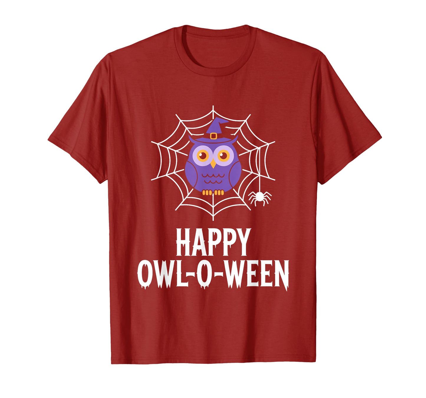 Happy Owl-O-Ween Cute Funny Owl Witch Hat Halloween T-Shirt